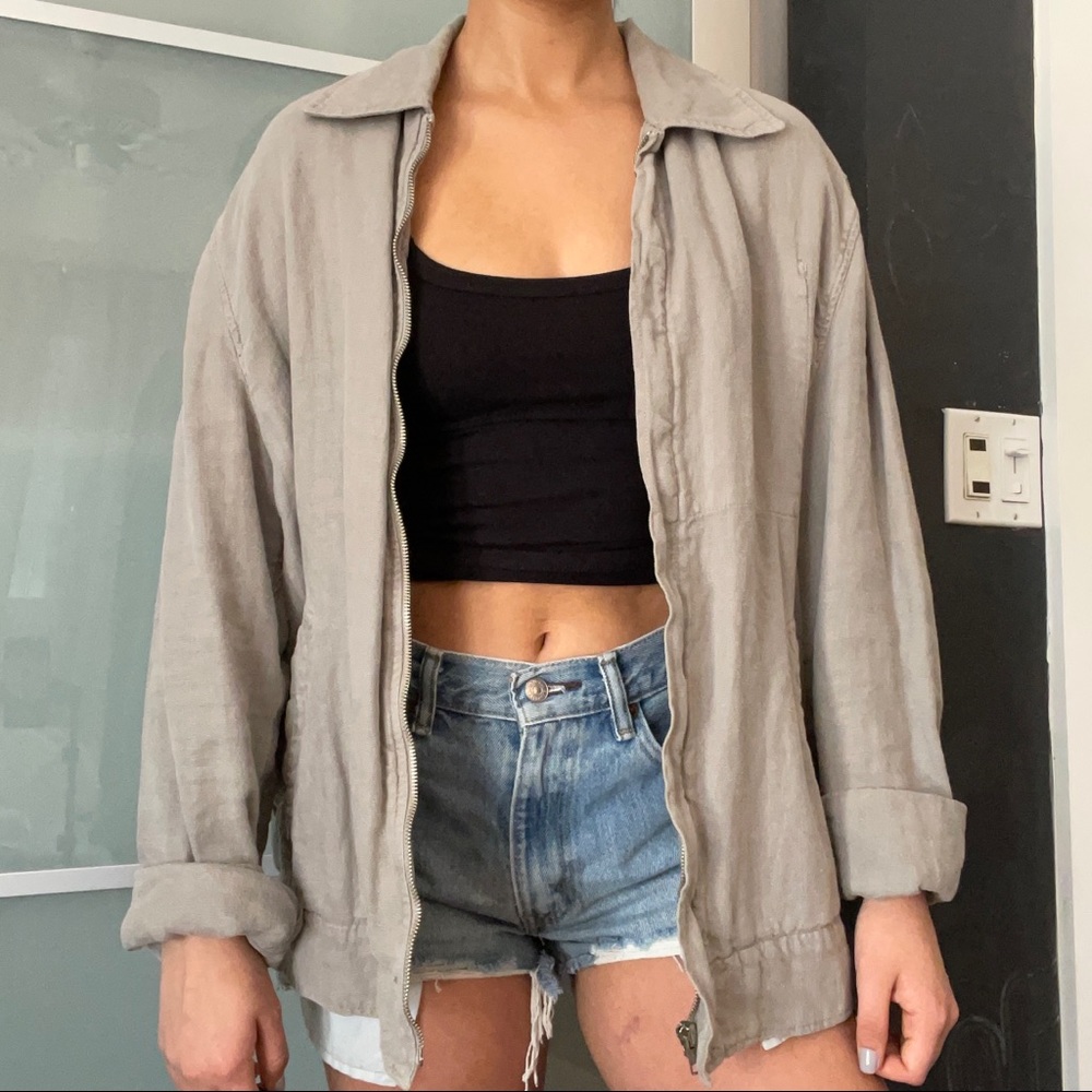 SOLD - Linen Grey Jacket
